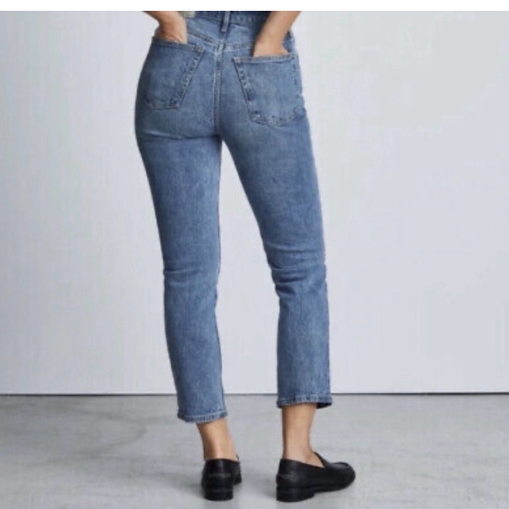 Evarlane High Rise straight leg ankle jeans